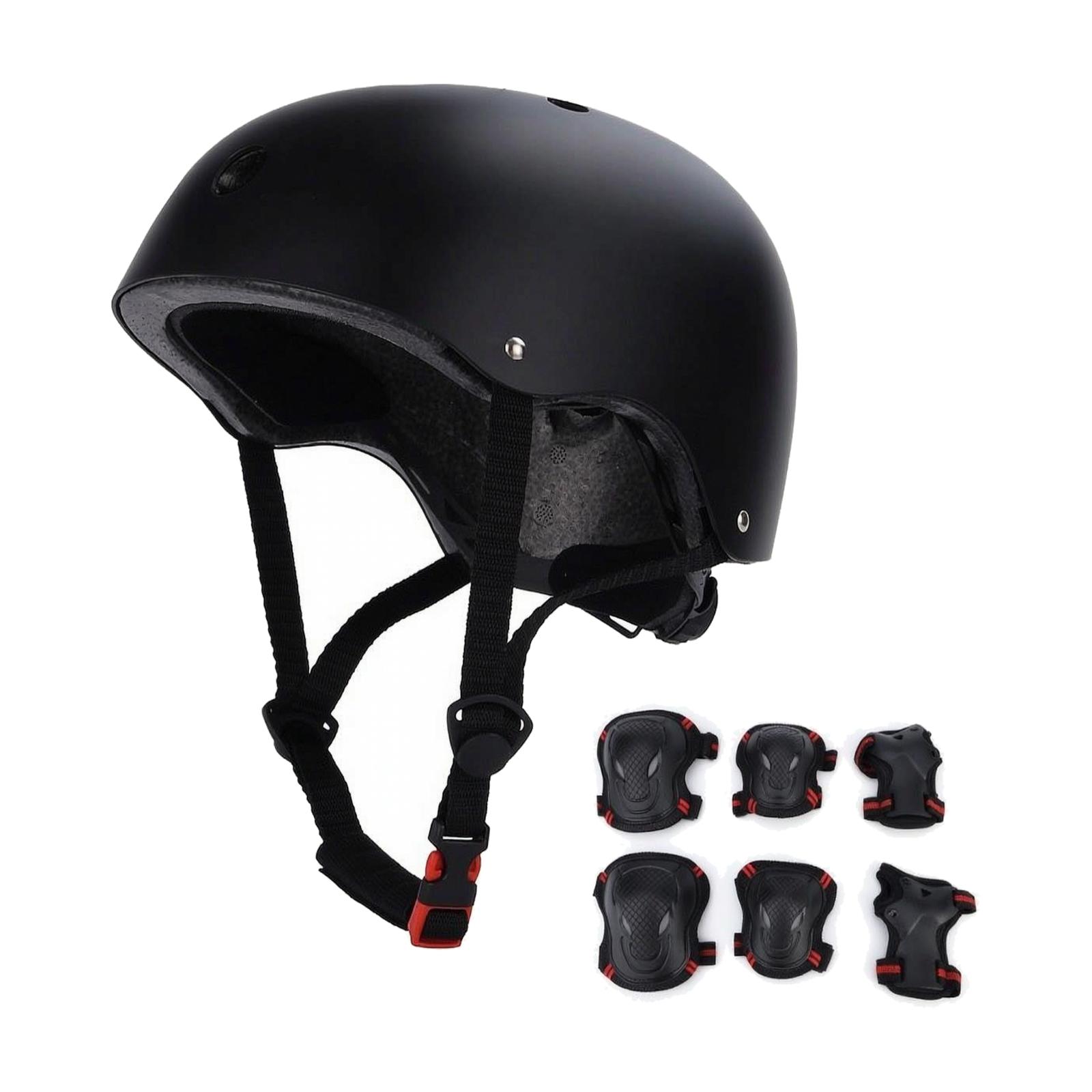 Scooter Helmet Set - Casque multisports noir mat avec ensemble