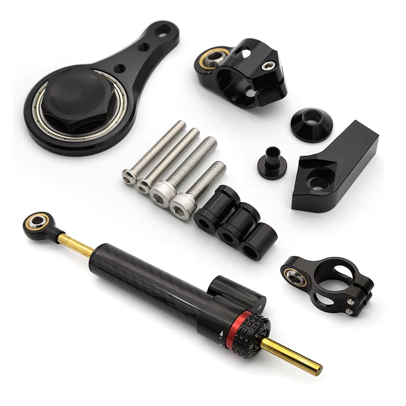 Steering Damper Stabilizer Kit Cnc - Stabilisateur de moto CNC pour Kawasaki