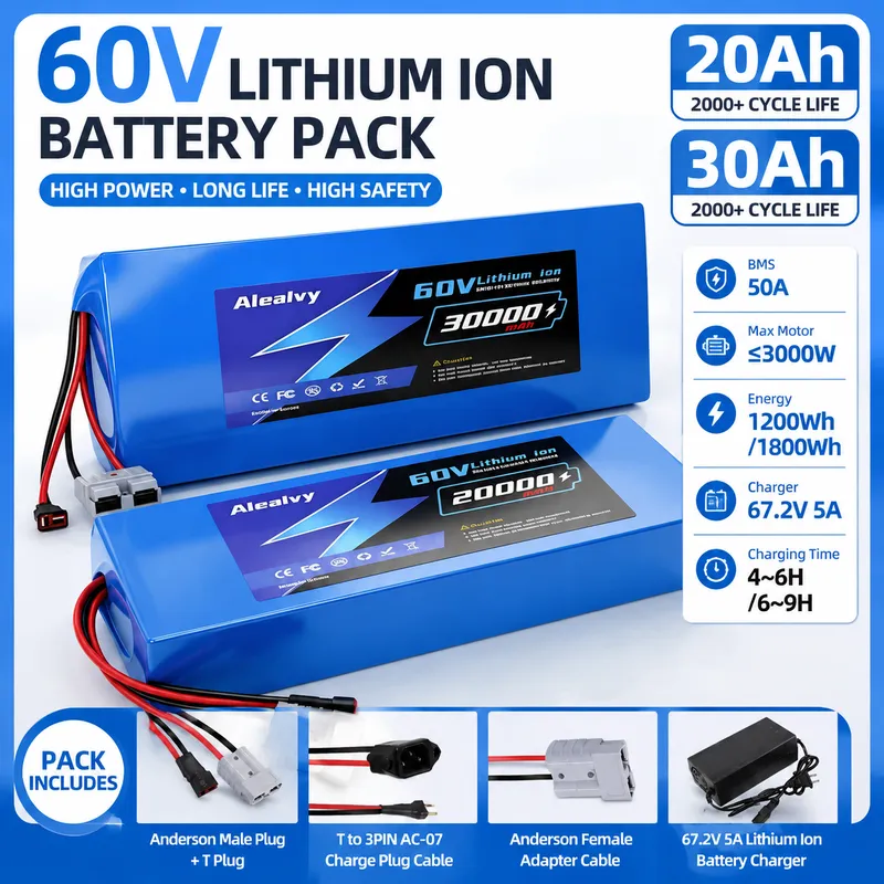 Batterie au lithium 21700 60V  - 60V 30Ah 21700 Battery Pack avis et prix