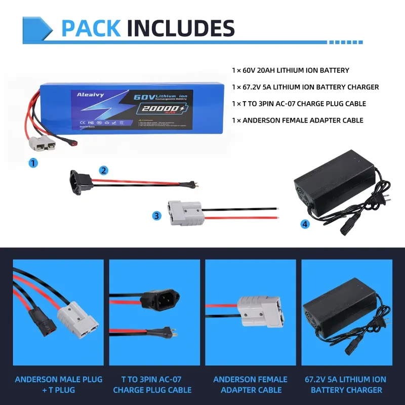 Batterie au lithium 21700 60V  - 60V 30Ah 21700 Battery Pack avis et prix
